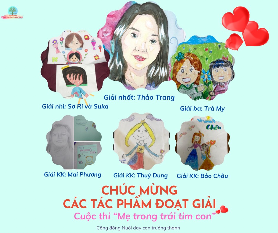 cuộc thi vẽ mẹ trong trái tim con cộng đồng nuôi dạy con trưởng thành